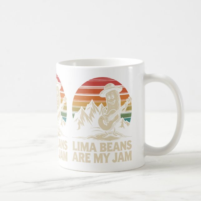 Mug Drôle de Haricot de Lima Jouant du Pun de Guitare  (Droite)