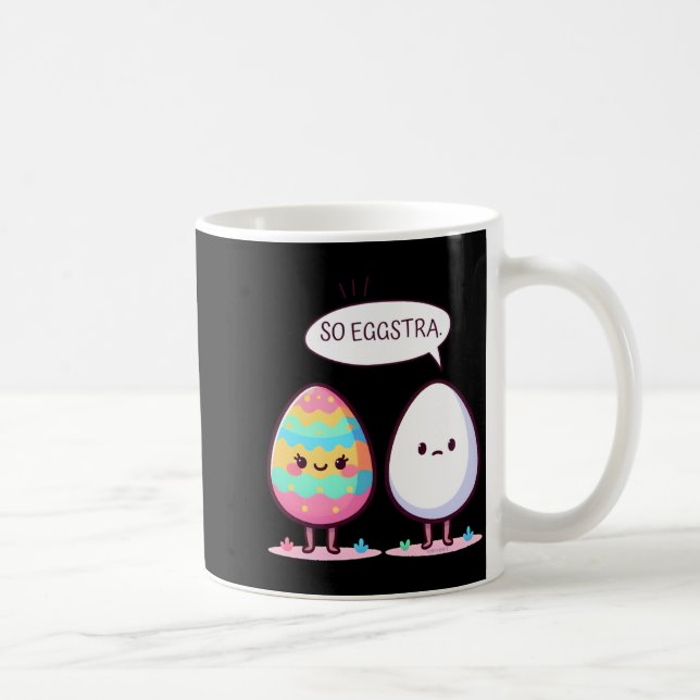 Mug Drôle de jeu de mots Mignon Comic Pâques au pastel (Droite)