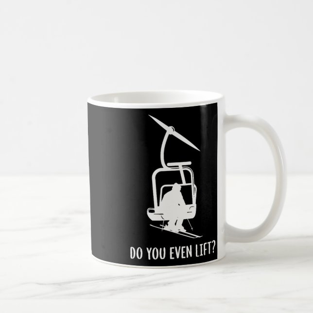 Mug Drôle de levage de ski  (Droite)