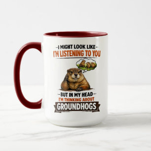 Mug Drôle de marmotte – “J'ai l'air d'écouter