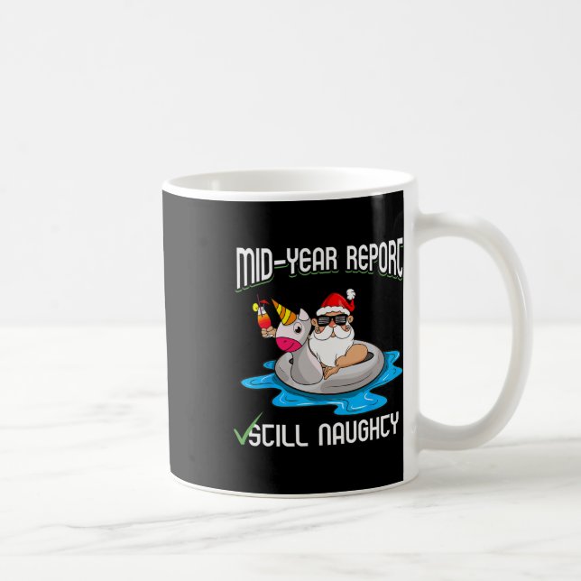 Mug Drôle de Noël en juillet Rapport de milieu d'année (Droite)