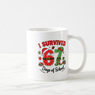 Mug Drôle de Noël Professeur Santa J'ai survécu 67 jou