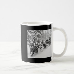 Mug Drôle de Noël Santa Traîneau Chats Renne Selfie