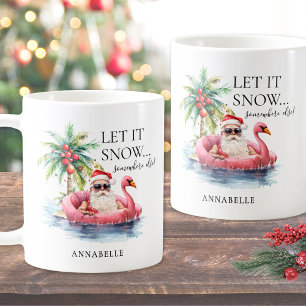 Mug Drôle de Noël sur la plage de Santa