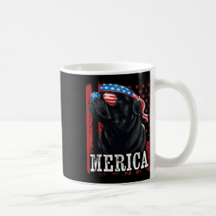 Mug Drôle de Pug noir 4 juillet Mère de chien Père de