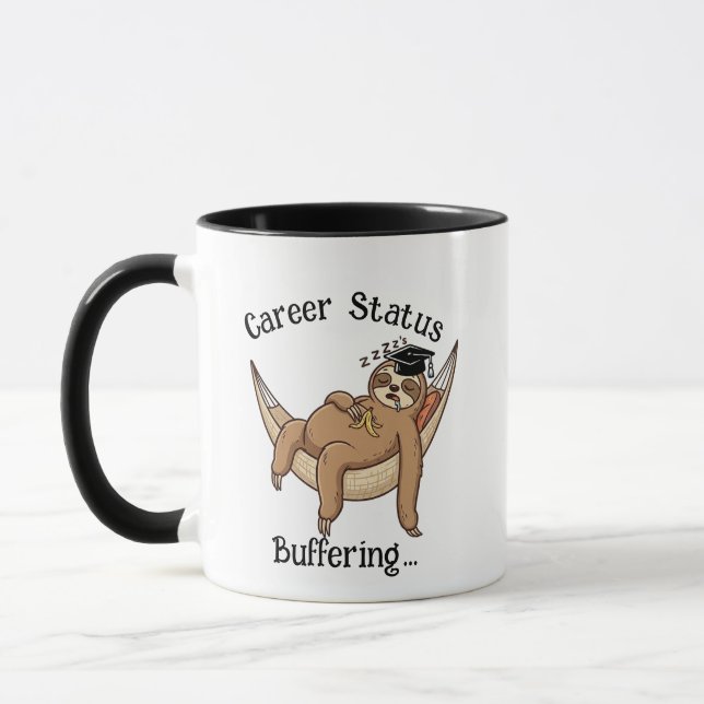 Mug drôle de remise de diplôme - Statut de carrièr (Gauche)