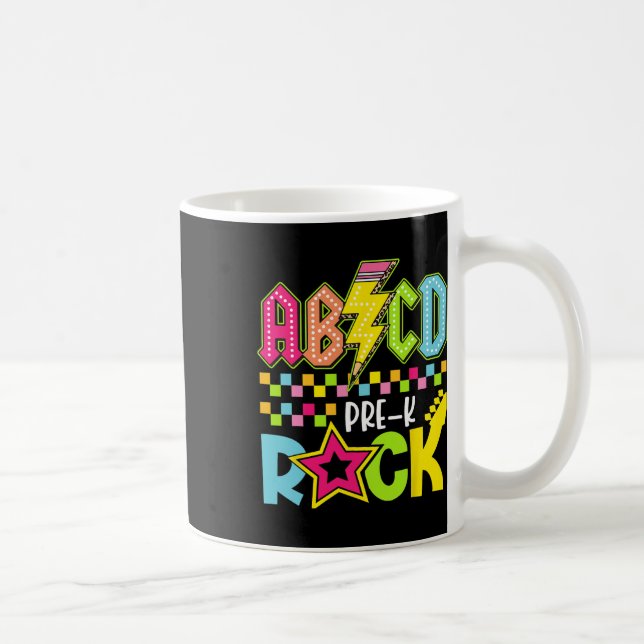 Mug Drôle de retour à l'école éclair pré-K rock enfant (Droite)