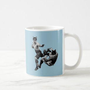 Mug drôle de rugby vintage jouant aux chats