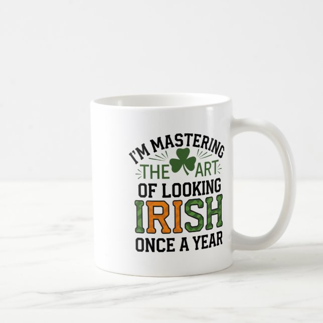 Mug Drôle de Saint-Patrick Fierté Irlandaise Trèfle Ch (Droite)