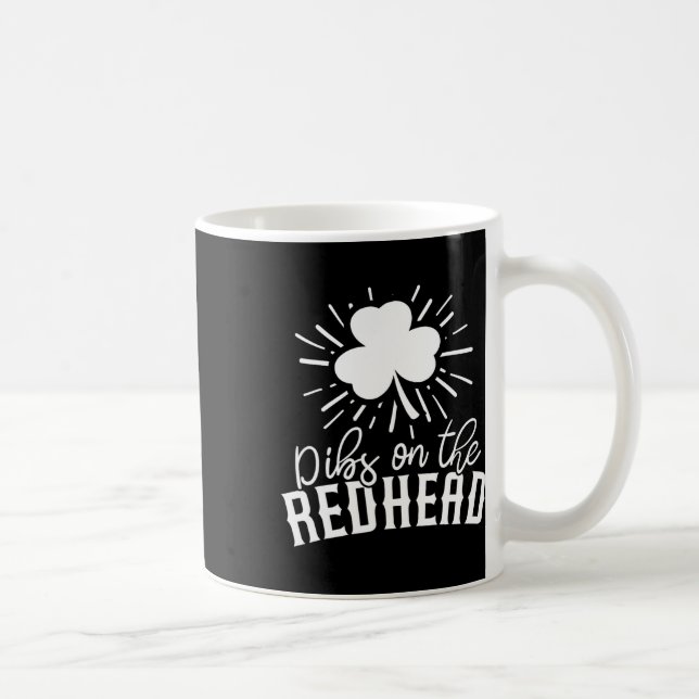 Mug Drôle de Saint-Patrick irlandais Shamrock Dibs sur (Droite)