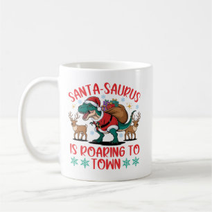 Mug Drôle de Santa-saurus T-Rex dinosaure Noël