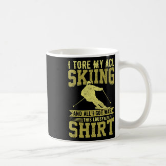 Mug Drôle de ski J'ai déchiré mon LCA Blessure au geno