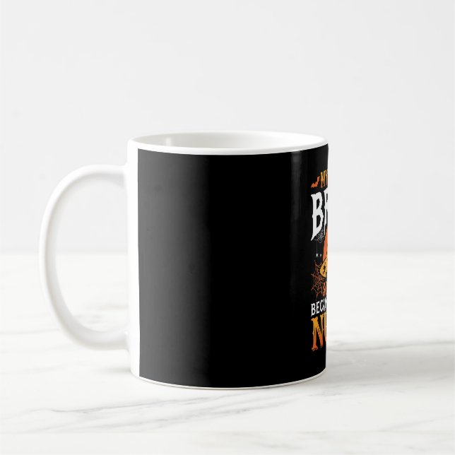 Mug Drôle de sorcière avec balai pour infirmière de di (Gauche)