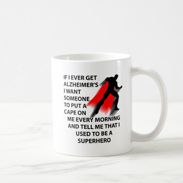 Mug drôle de super-héros Alzheimer (Droite)