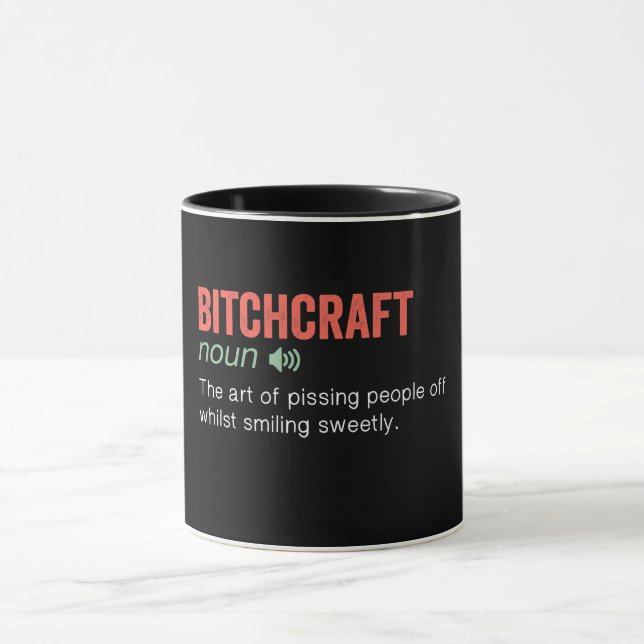 Mug Drôle Définition de Bitchcraft (Centre)