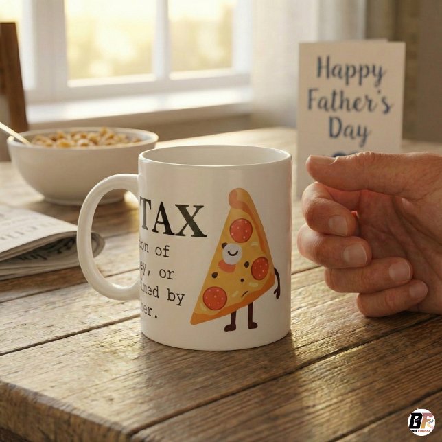 Mug Drôle Définition de "Taxe Papa" & Graphique de Piz (Créateur téléchargé)