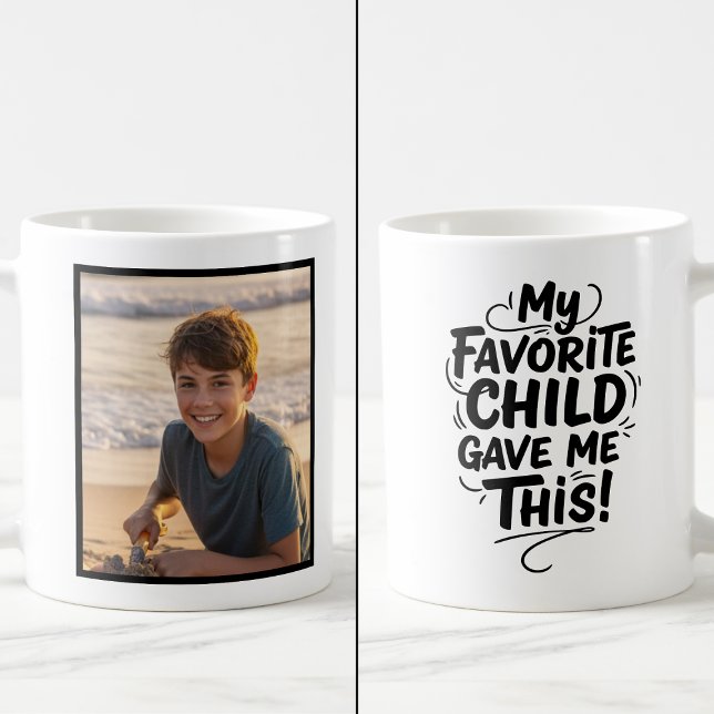 Mug Drôle d'enfant préféré m'a donné cette photo facil (Créateur téléchargé)