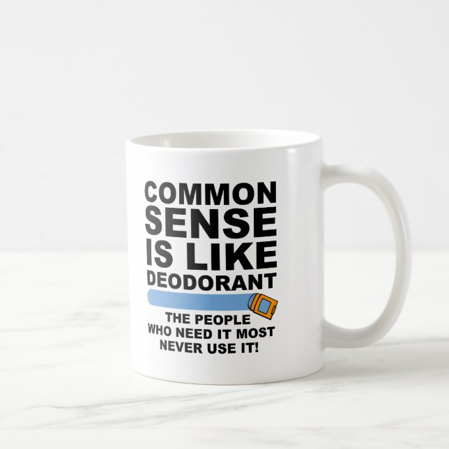 Mug Drôle Déodorant Bon Sens (Droite)