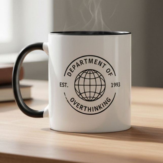 Mug Drôle Département Rétro de Suranalyse Introverti (Créateur téléchargé)