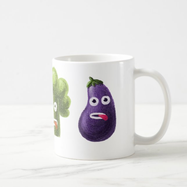 Mug Drôle des légumes caricaturaux (Droite)