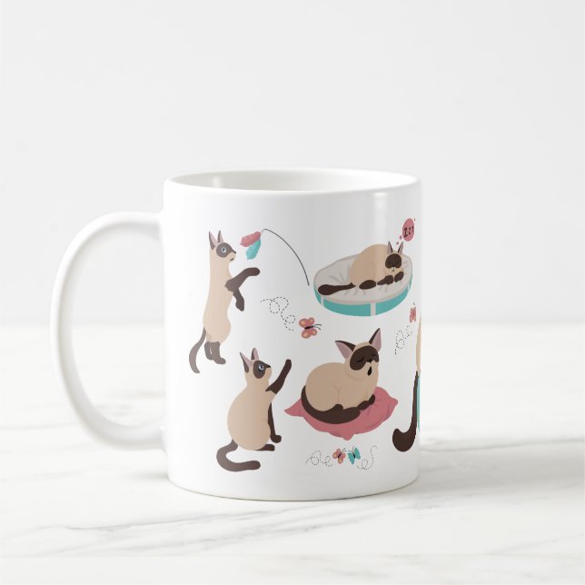 Mug Drôle dessin animé chats (Gauche)
