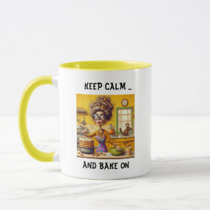 Mug Drôle dessin animé de la femme boulangère rasée