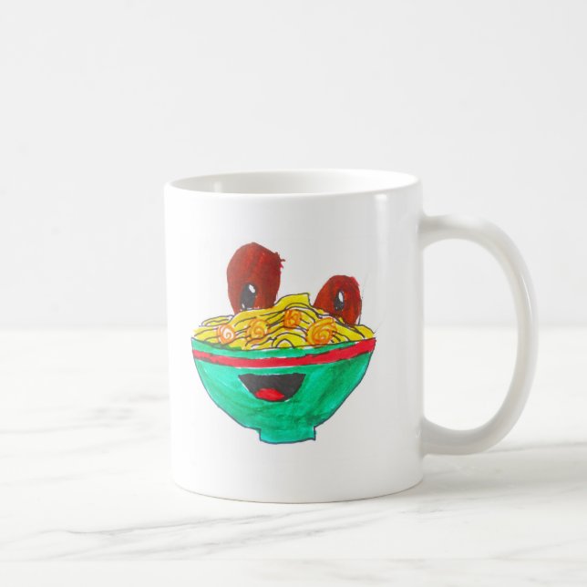 Mug Drôle dessin animé spaghetti boules de viande art (Droite)