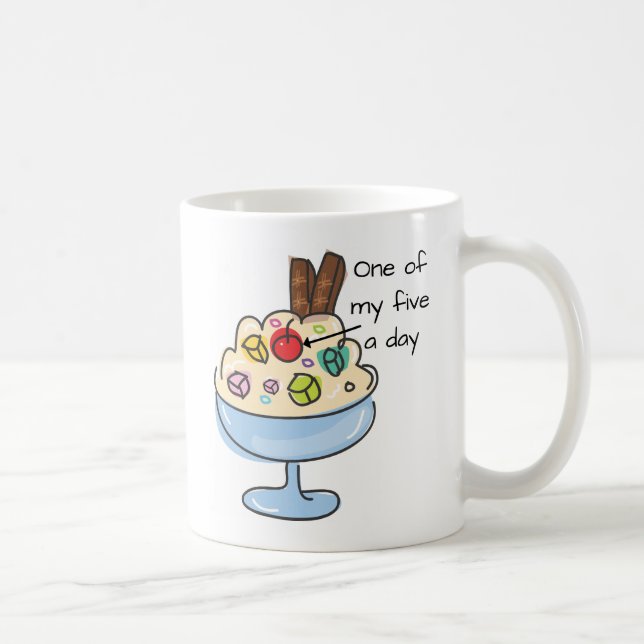 Mug Drôle Devis Diet Crème de glace Sundae (Droite)
