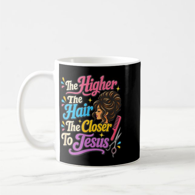 Mug Drôle disciple de Jésus chrétien coiffeur Cheveux (Gauche)