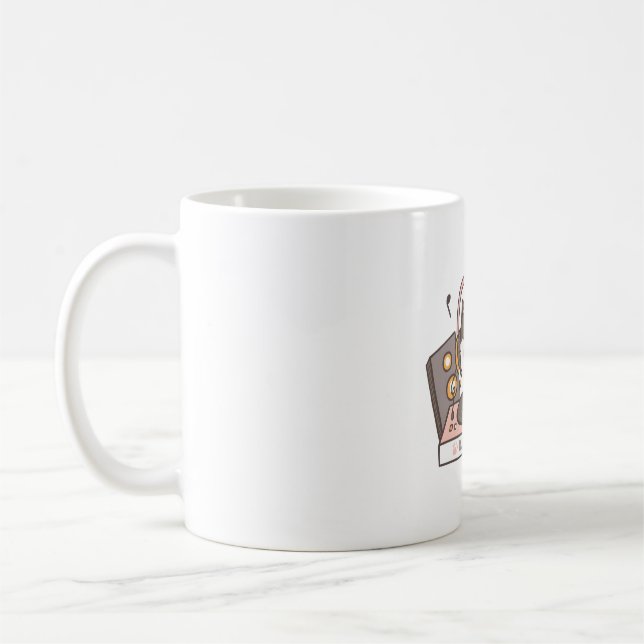 Mug Drôle DJ Scratch Chat Sur Tourne-disque (Gauche)