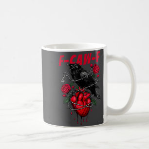 Mug Drôle d'oiseau noir F-caw-f Anti Saint Valentin Cé