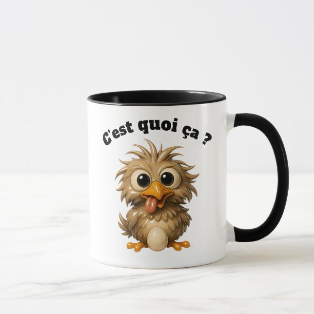 Mug drôle d'oiseau rigolo.  (Droite)
