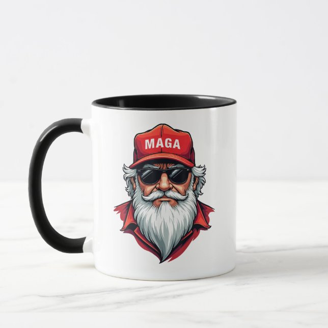 Mug Drôle Donald Trump Père Noël MAGA Noël (Gauche)