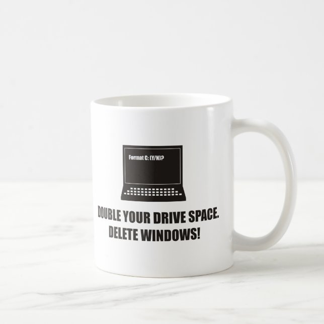 Mug Drôle - doublez votre espace d'entraînement. (Droite)