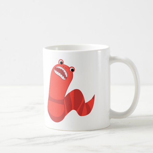 Mug Drôle Drôle Cartoon Worm Mort de Mongolie (Droite)