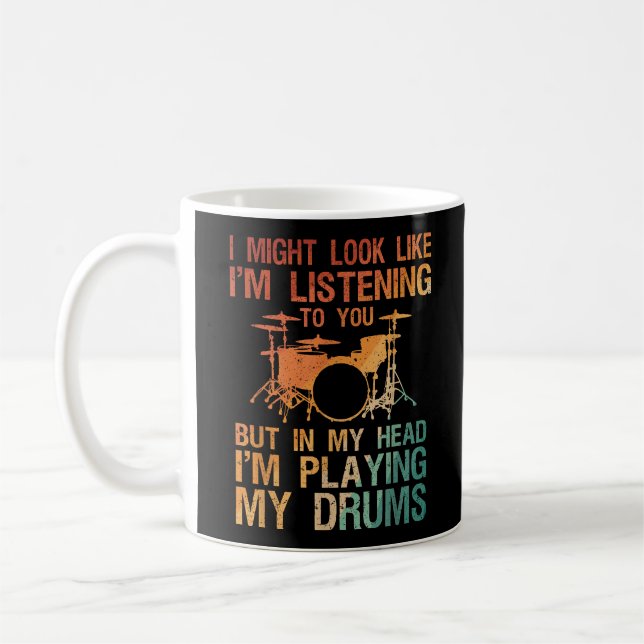 Mug Drôle Drummer Art Pour Hommes Femmes Drum Player P (Gauche)