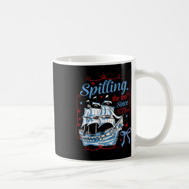 Mug Drôle du 4 juillet en révélant les potins depuis 1 (Droite)