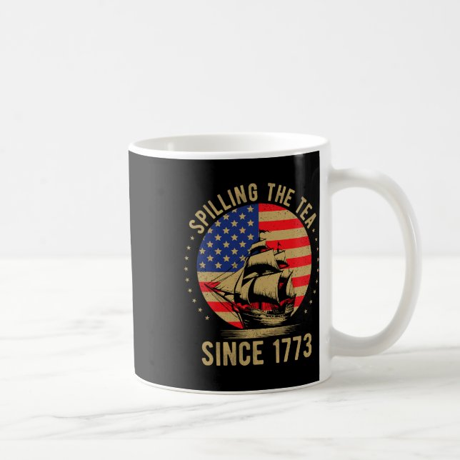 Mug Drôle du 4 juillet en révélant les potins depuis 1 (Droite)