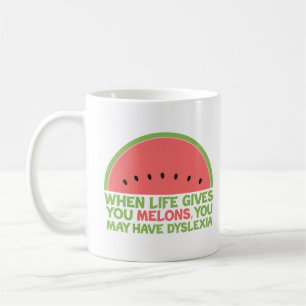 Mug Drôle Dyslexie Citation Dyslexique Humour Watermel