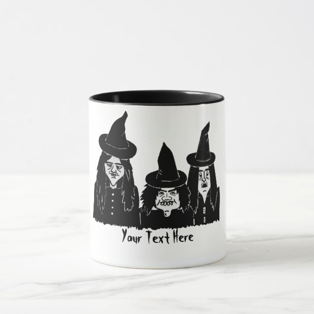 Mug drôle éffrayante sorcière noire effrayante hallowe (Centre)