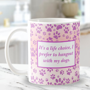 Mug Drôle Empreintes de pattes de Parties scintillant