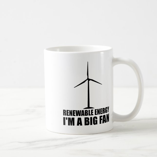 Mug Drôle énergie renouvelable De l'environnement Cool (Droite)