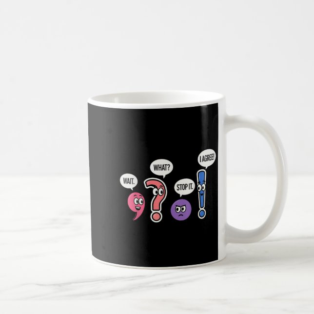 Mug Drôle Enseignant Grammaire Attendez Qu'Il S'Arrête (Droite)
