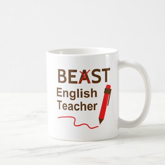 Mug Drôle et Dingo, Meilleur ou Pire Prof d'Anglais (Droite)