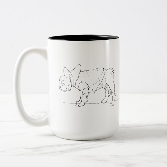 Mug Drôle et Mignon Bouledogue Français, Humour Ca (Gauche)