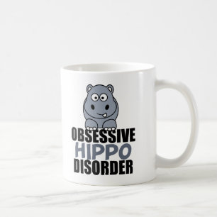 Mug Drôle et obsessionnel hippo trouble