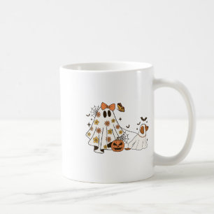 Mug Drôle Fantôme Floral Marcher Chien Halloween Chien