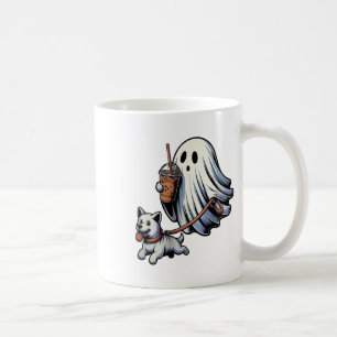 Mug Drôle Fantôme Marche Chien Fantôme Chien Halloween