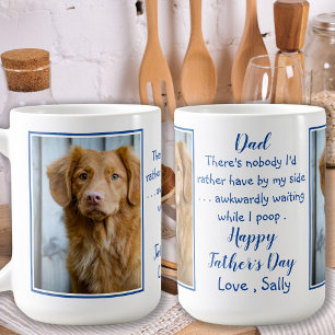 Mug Drôle Fête des pères Chien Papa - Photo Animal - C