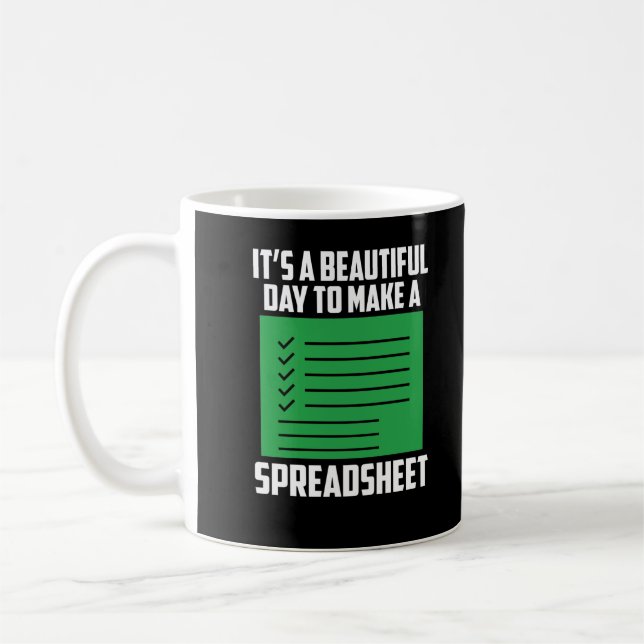 Mug Drôle feuille comptable CPA Humour de comptabilité (Gauche)